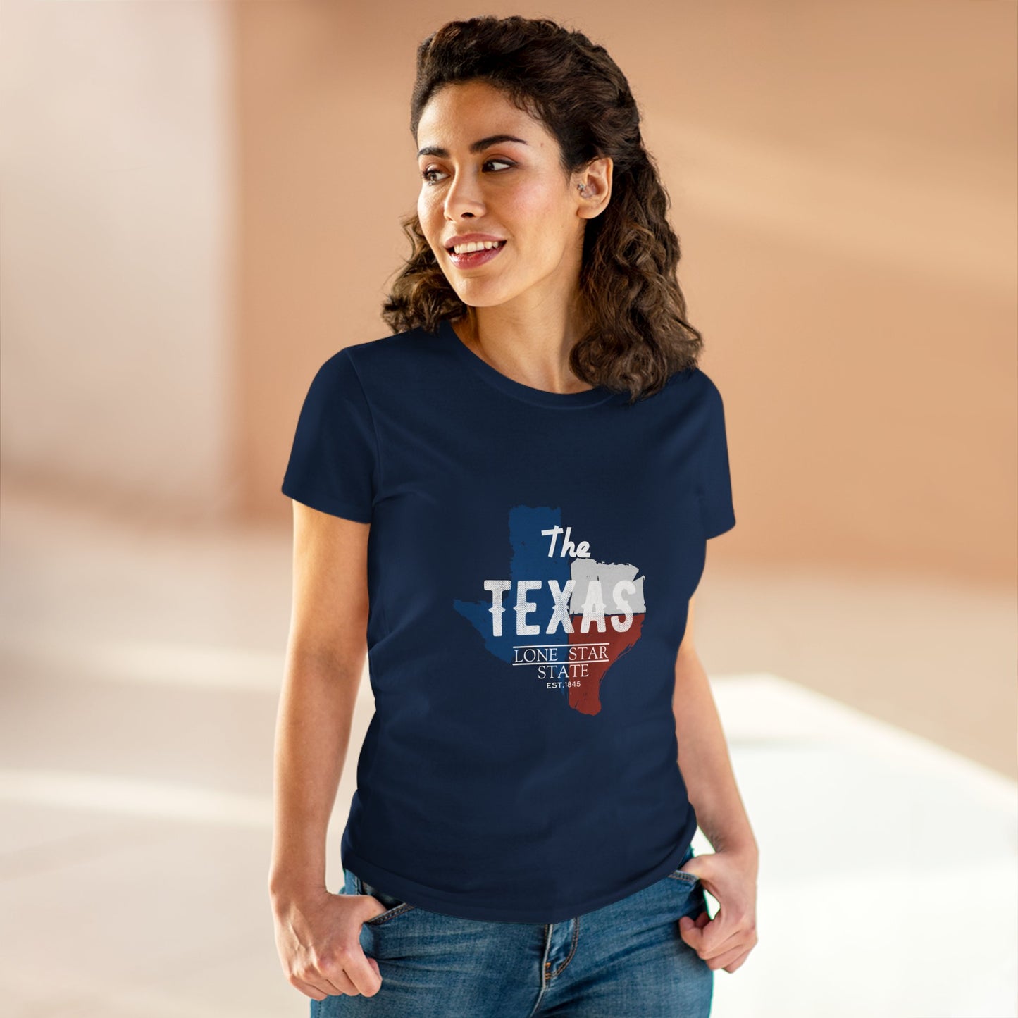 Texas Lone Star State Women's Midweight Cotton Tee