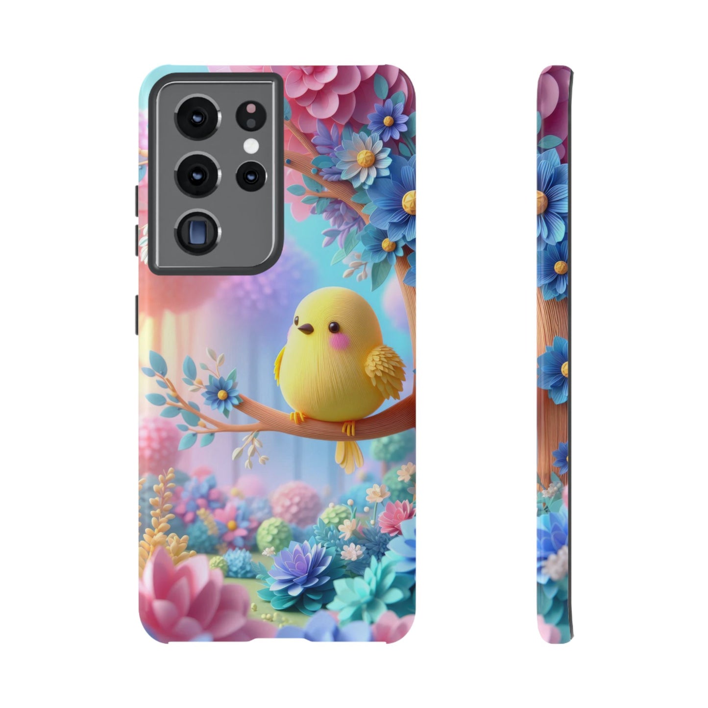 Colorful Bird Samsung Phone Case, Spring Vibe Mobile Shell