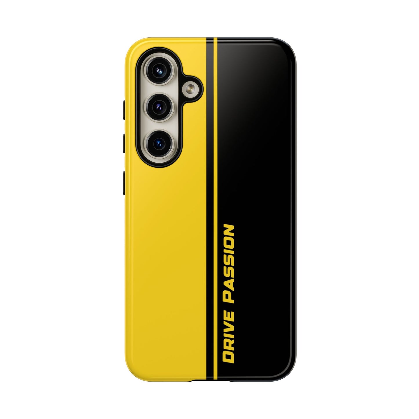 Drive Passion Tough Case – Bold Yellow & Black Design