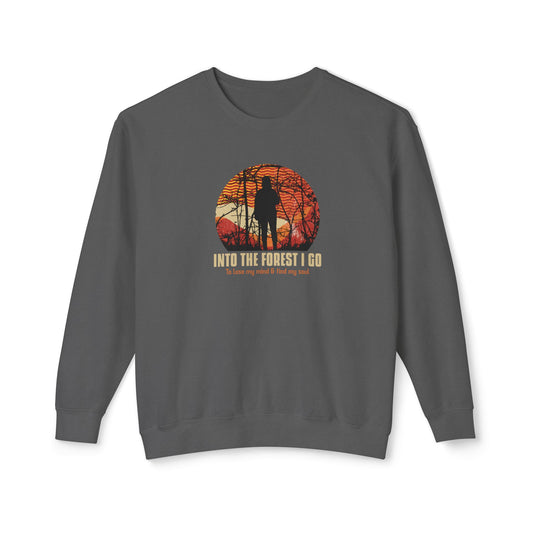 Into The Forest I Go Unisex Lightweight Crewneck Sweatshirt