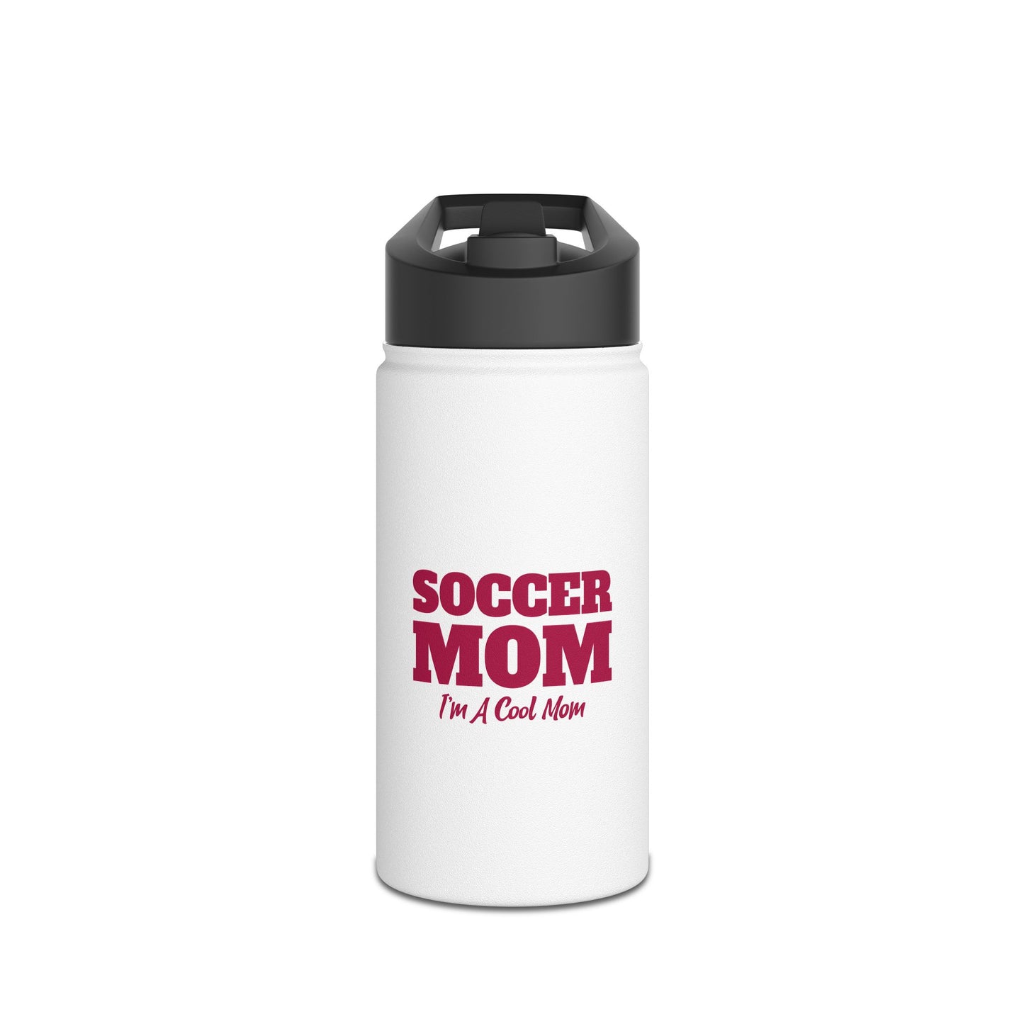 Soccer Mom Stainless Steel Water Bottle, Standard Lid