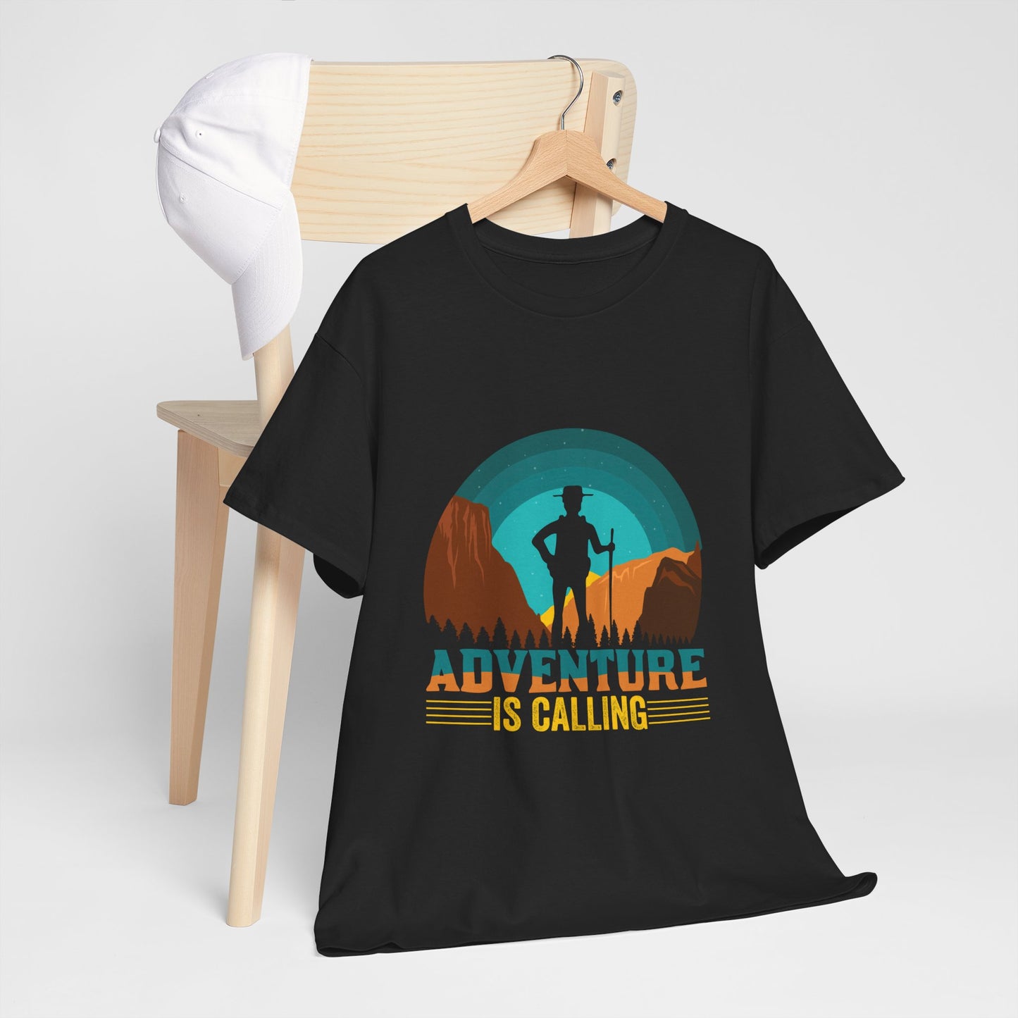 Adventure Is Calling Unisex Heavy Cotton Tee - Perfect for Outdoorsy Souls