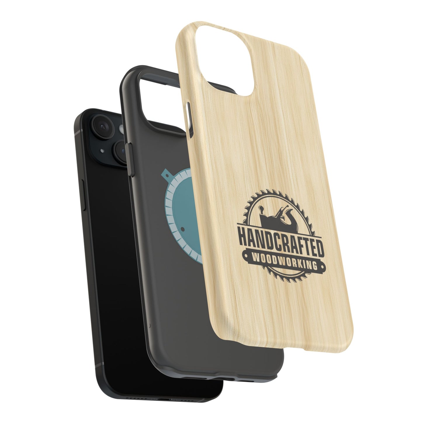 Handcrafted Woodworking Logo Magnetic Phone Cases