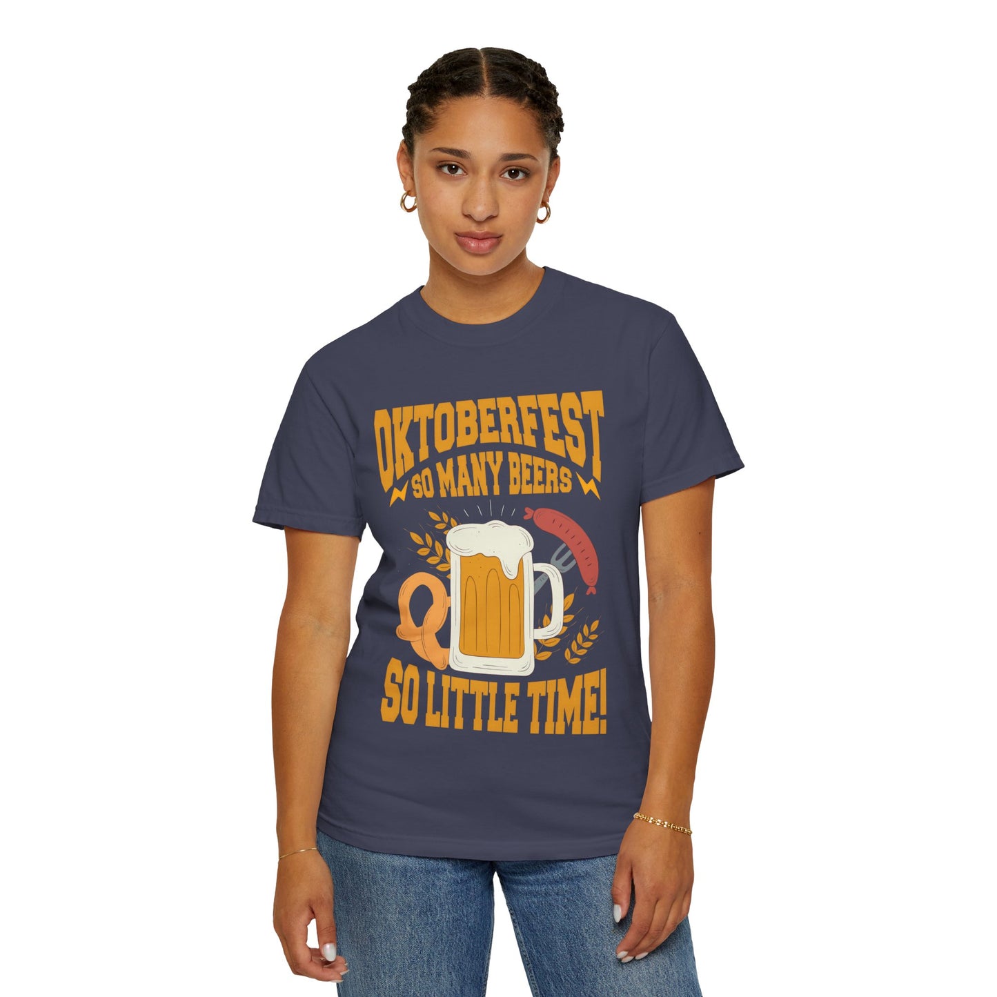 Oktoberfest Graphic Unisex T-Shirt - Celebrate with Beer & Pretzels