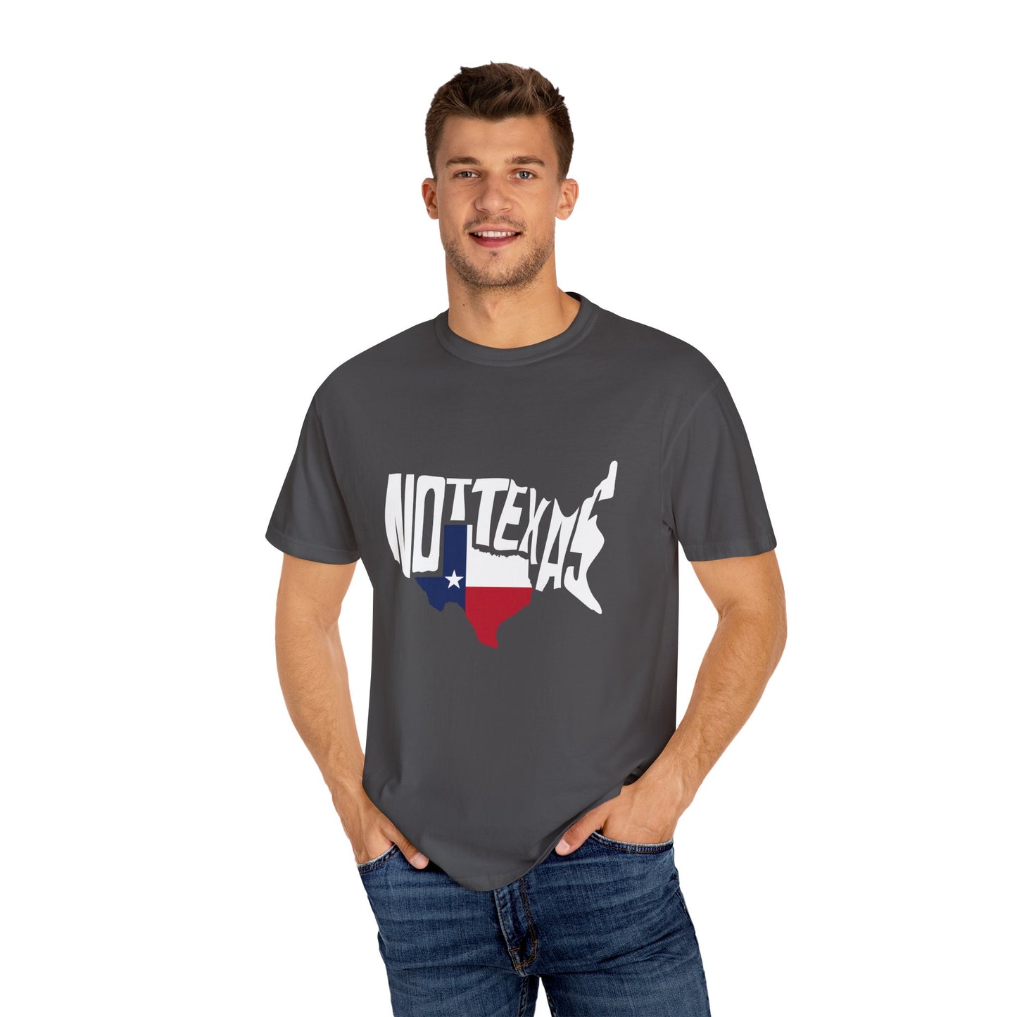 Unisex Garment-Dyed T-Shirt - Texas Graphic Tee - Fun Casual Wear for Texas Lovers