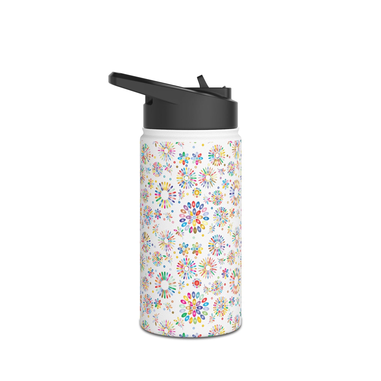 Vibrant Vibes Stainless Steel Water Bottle, Standard Lid