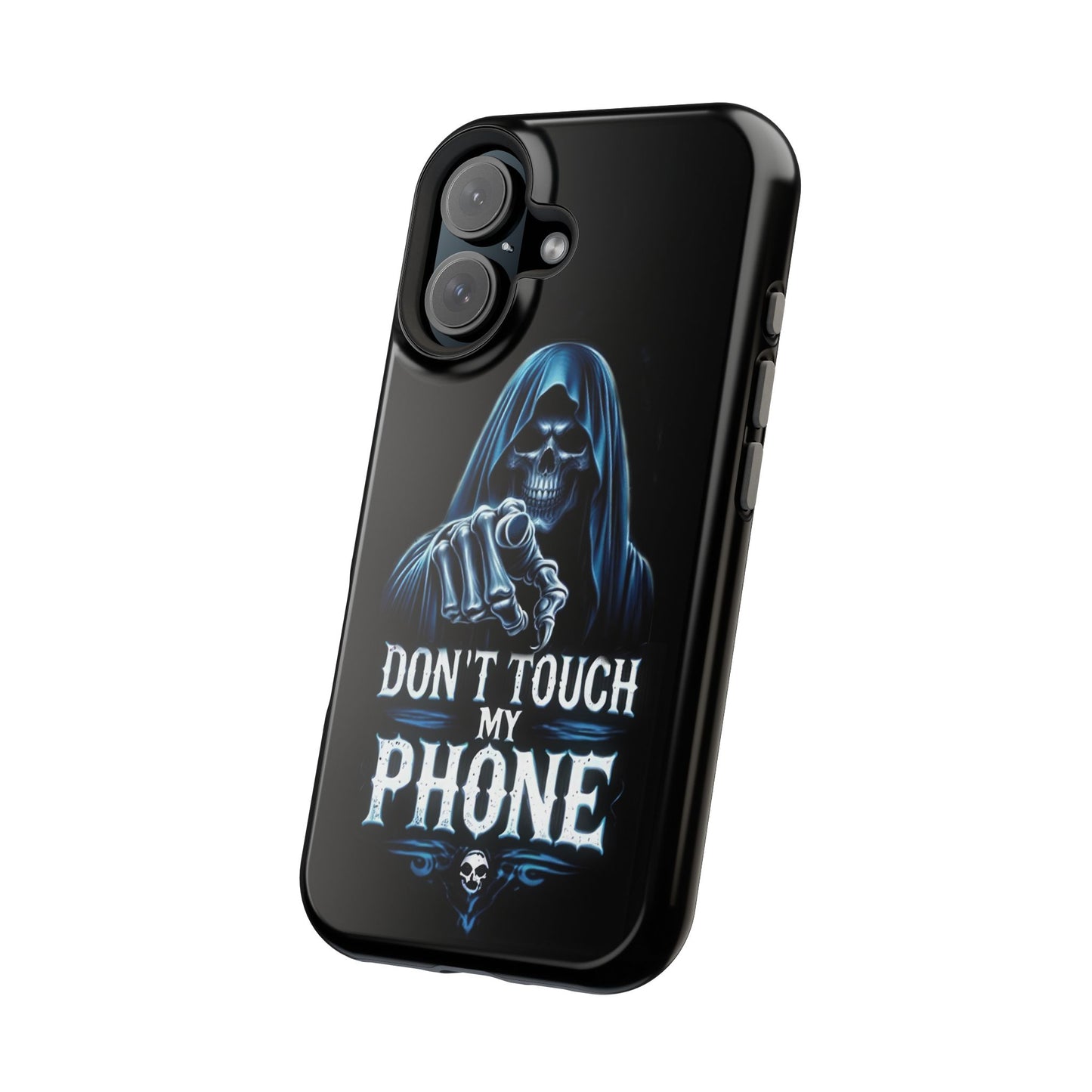 Gothic Magnetic iPhone Case: Don't Touch My Phone