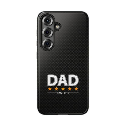 5-Star Dad Samsung Phone Case - Tough Black Cover for Father's Day