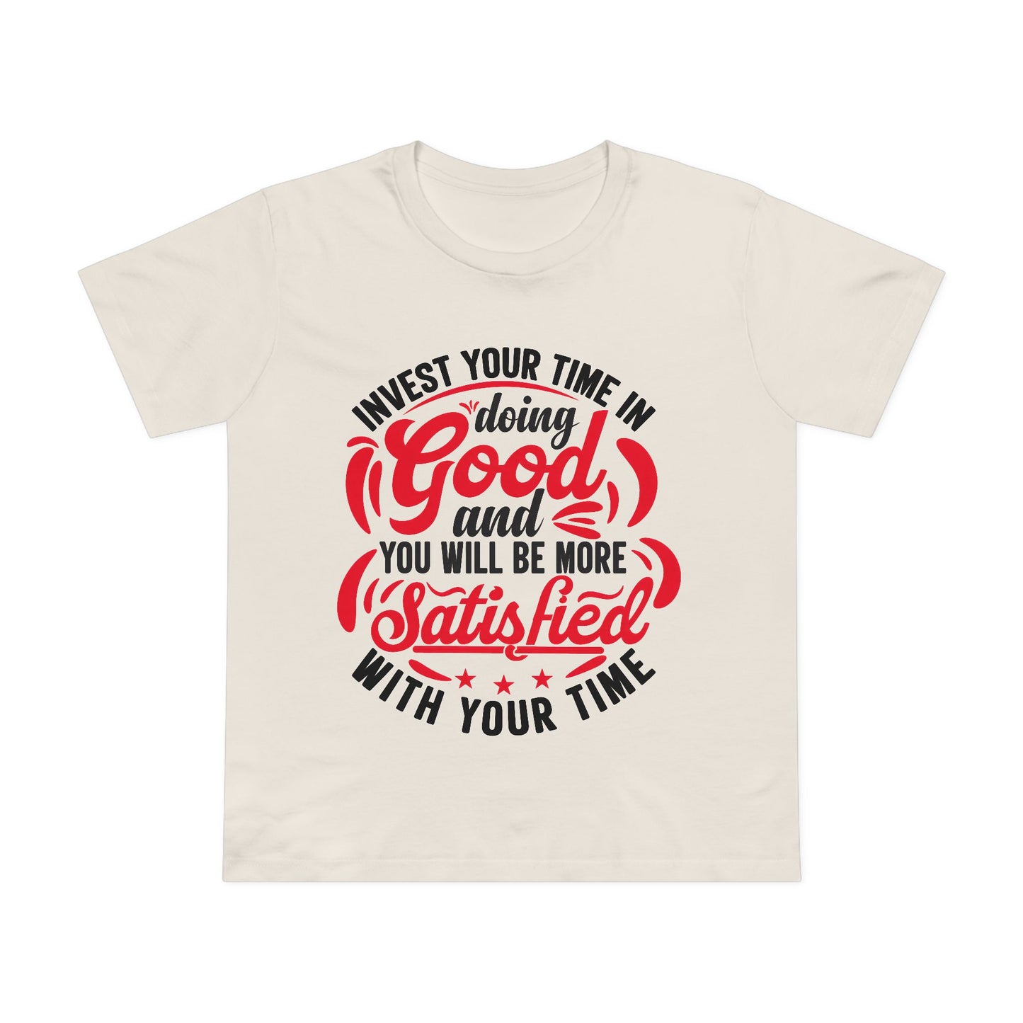 Inspirational Women's Maple Tee – Invest Your Time in Doing Good