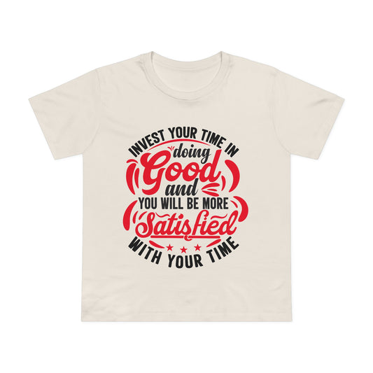Inspirational Women's Maple Tee – Invest Your Time in Doing Good