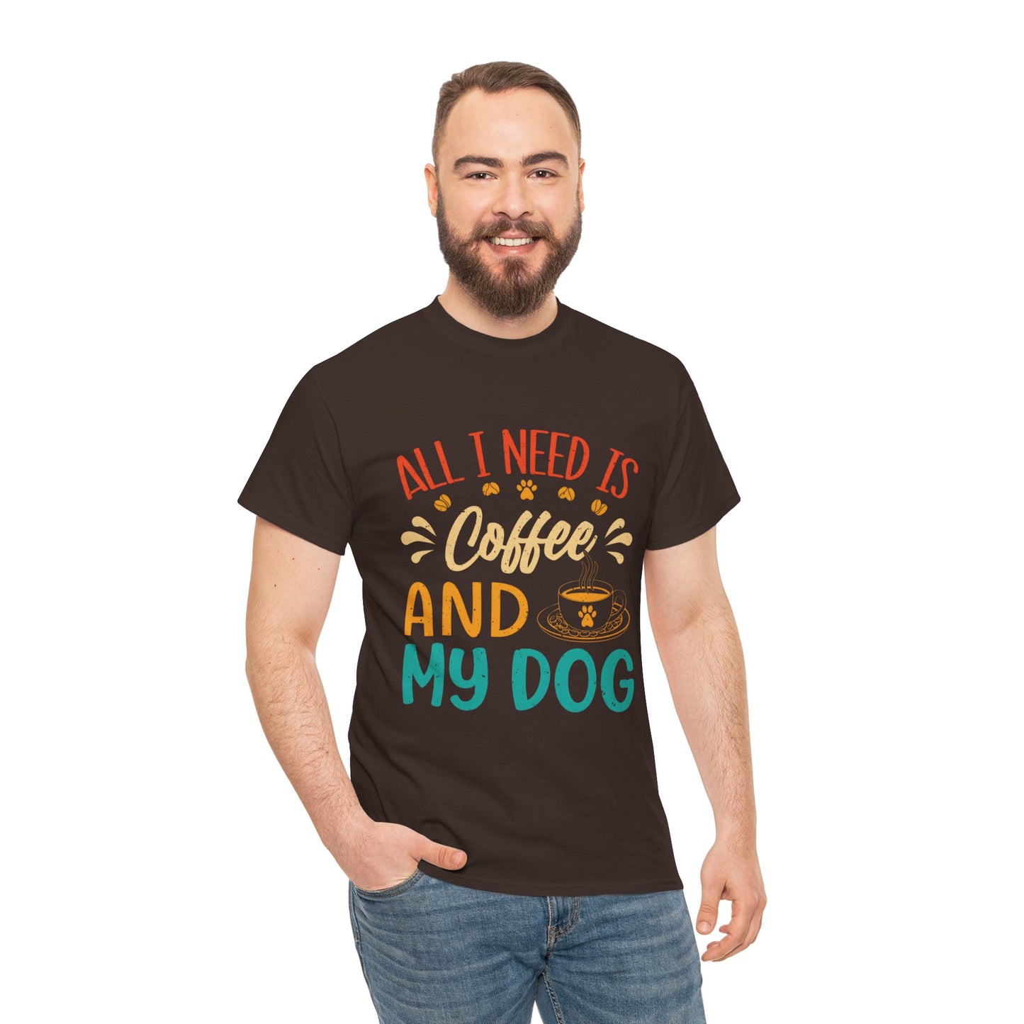 Coffee and Dog Lover Unisex Tee - Perfect Gift for Pet Owners