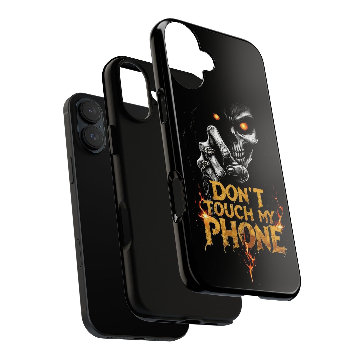 Skull iPhone Tough Cases, Don't Touch My Phone