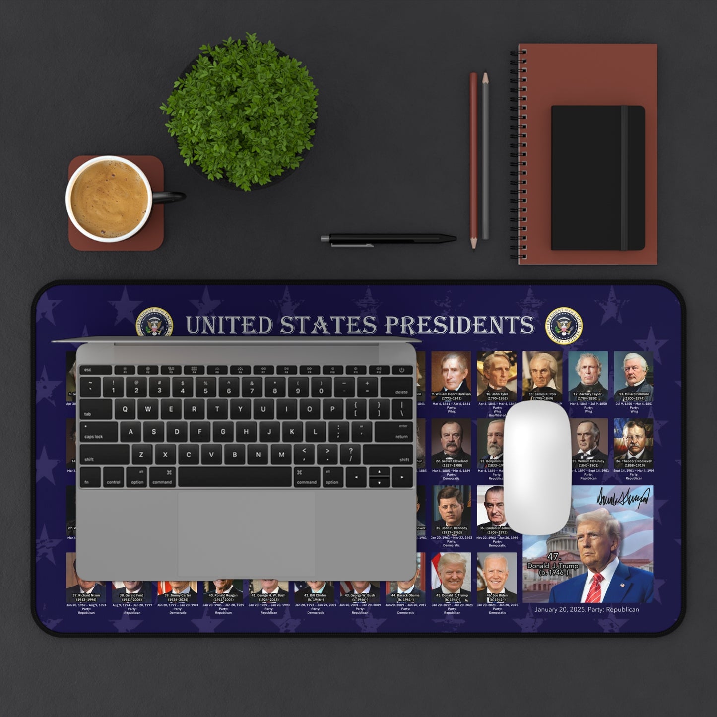 Educational Desk Mat / US Presidents