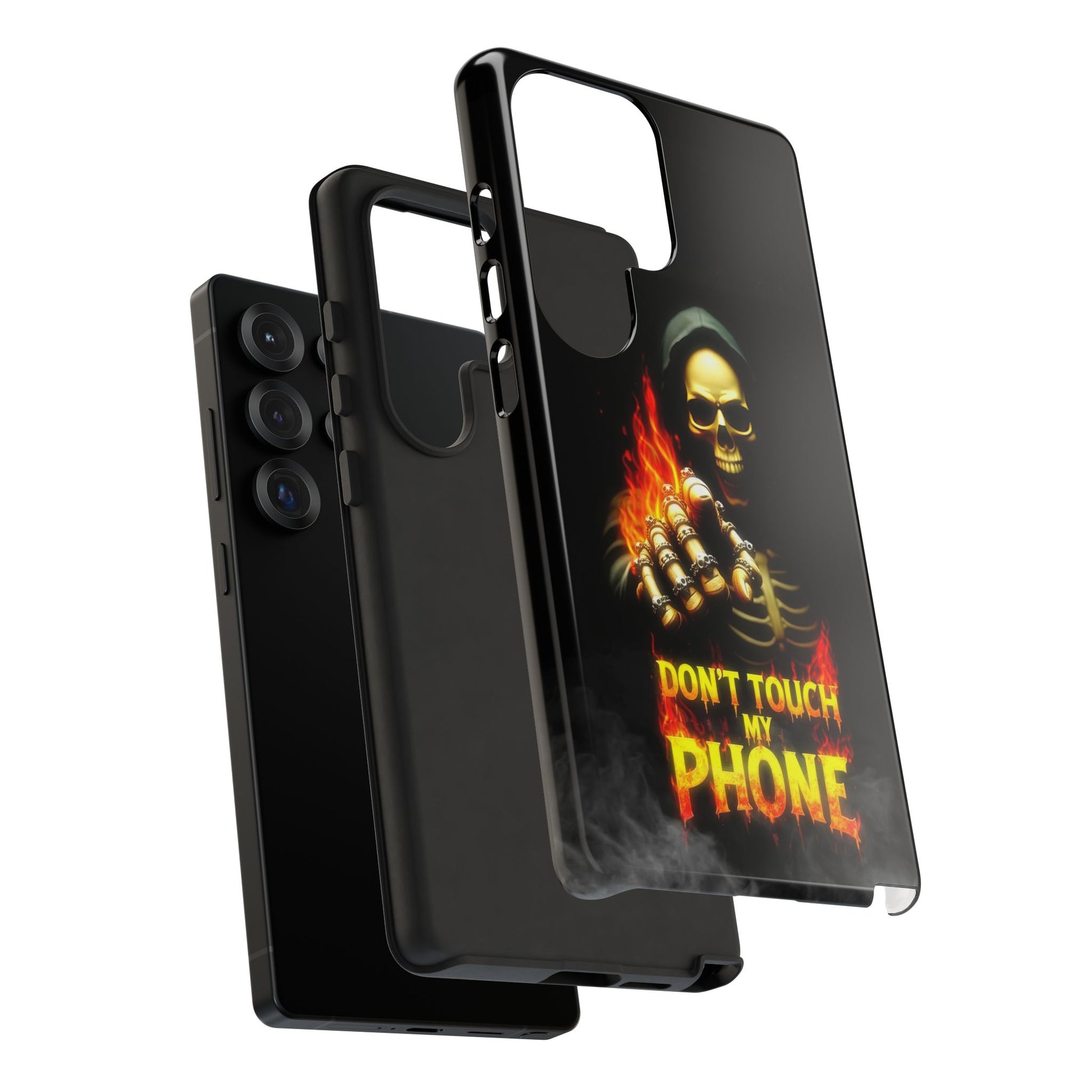 Skull Design Samsung Phone Case, Don't Touch My Phone Mobile Cover