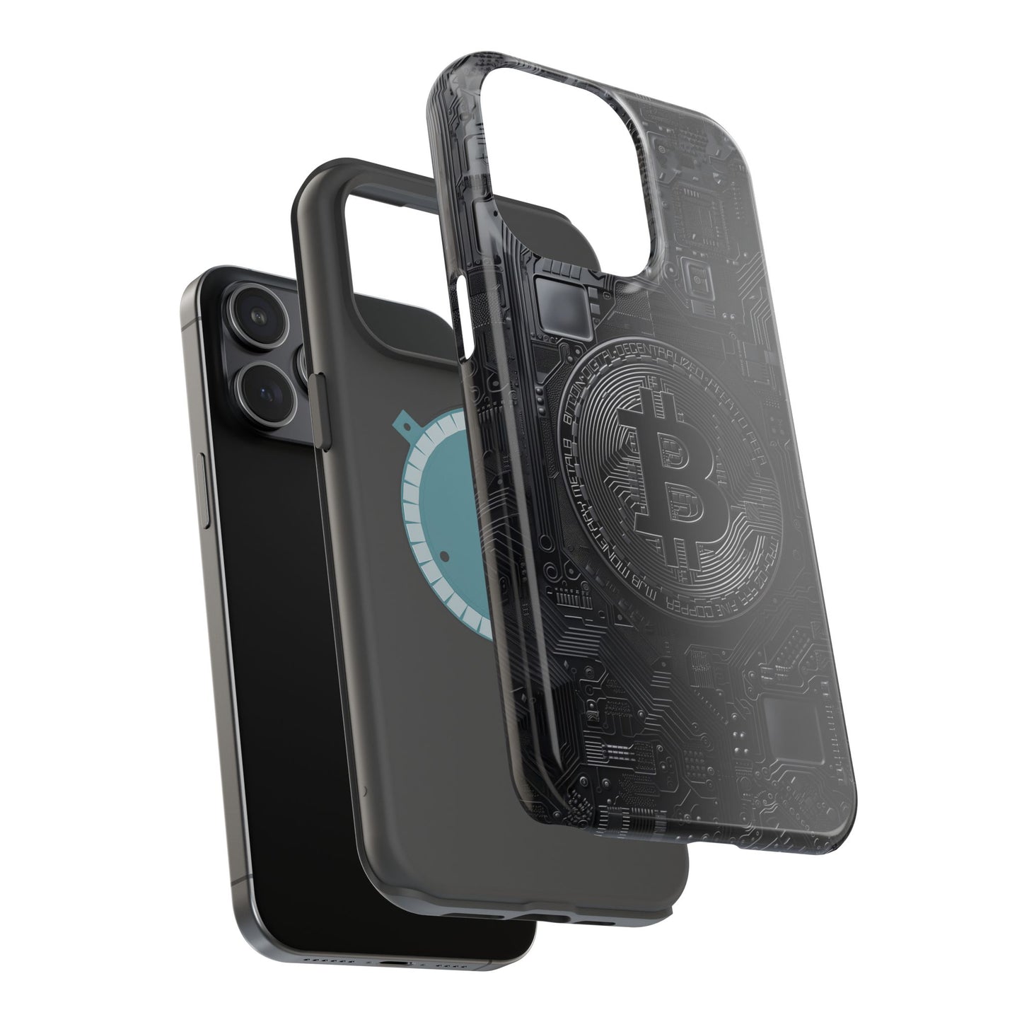 Black Bitcoin Magnetic iPhone Cases - Ideal for Tech Enthusiasts