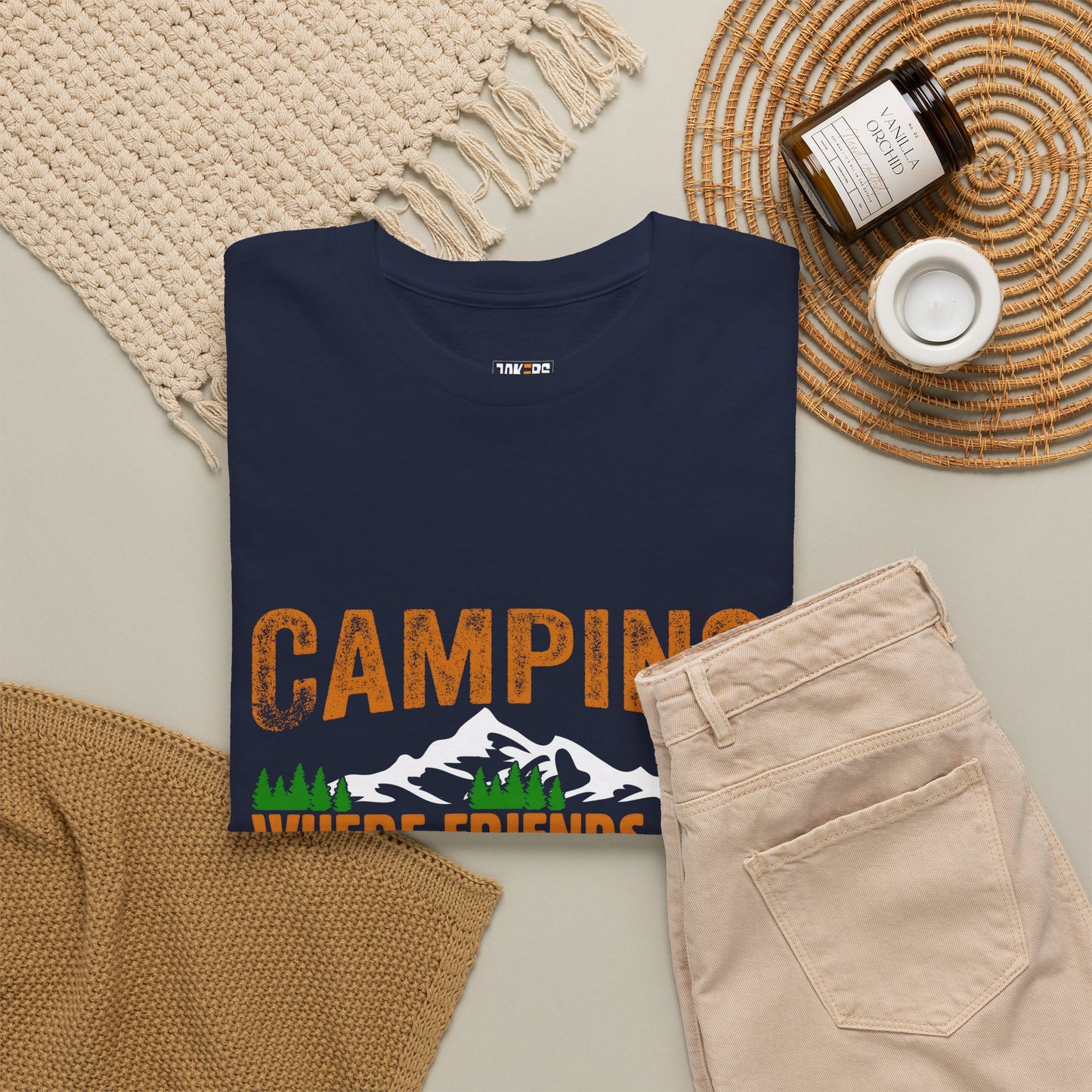 Camping Friends Unisex Heavy Cotton Tee - Perfect for Outdoor Adventures