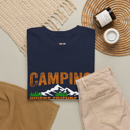 Camping Friends Unisex Heavy Cotton Tee - Perfect for Outdoor Adventures