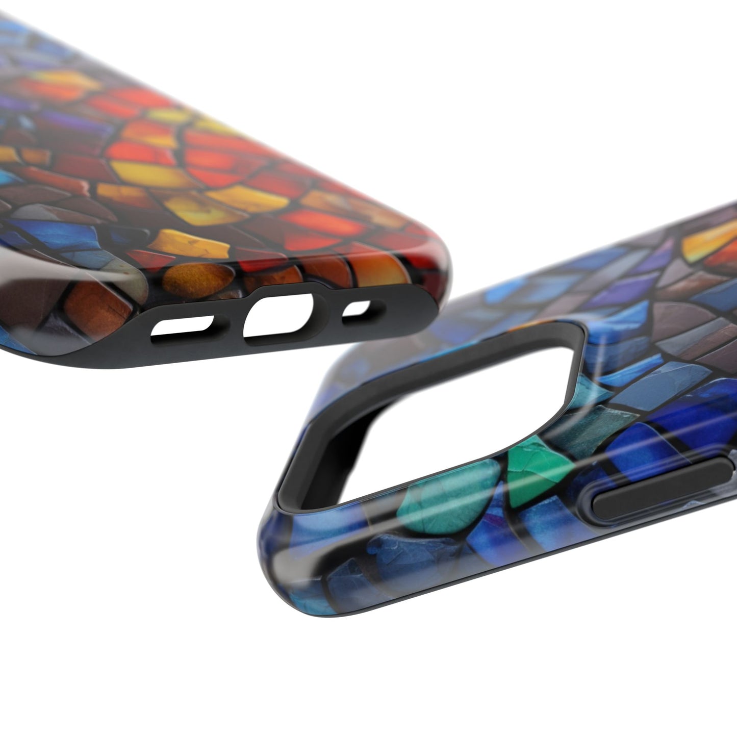 Stained Glass Impact-Resistant Phone Case, Colorful Phone Cover