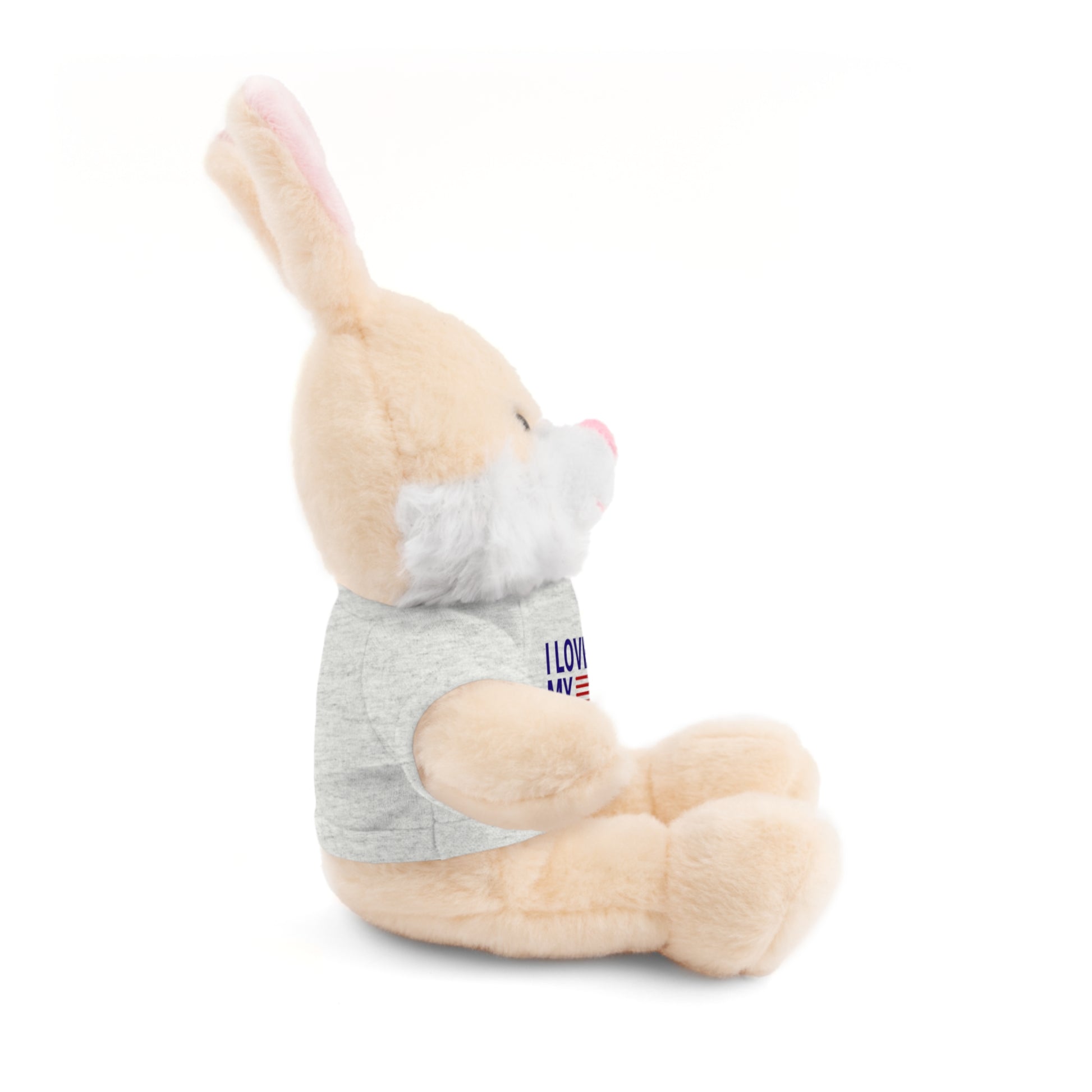 Stuffed Animal with "I love my husband" Tee, Gift for husband