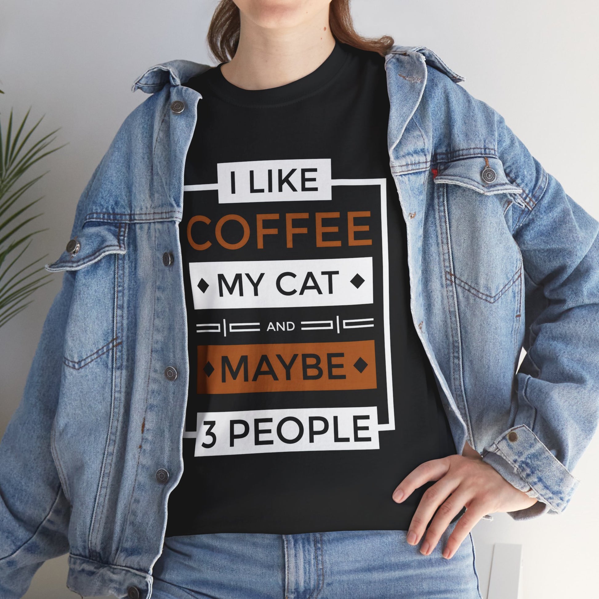 Jakers Coffee Cat Lover T-shirt, Funny Graphic Tee, Gift for Cat Owners, Cat Mom Shirt, Introvert Tee, Gift for Cat Lovers