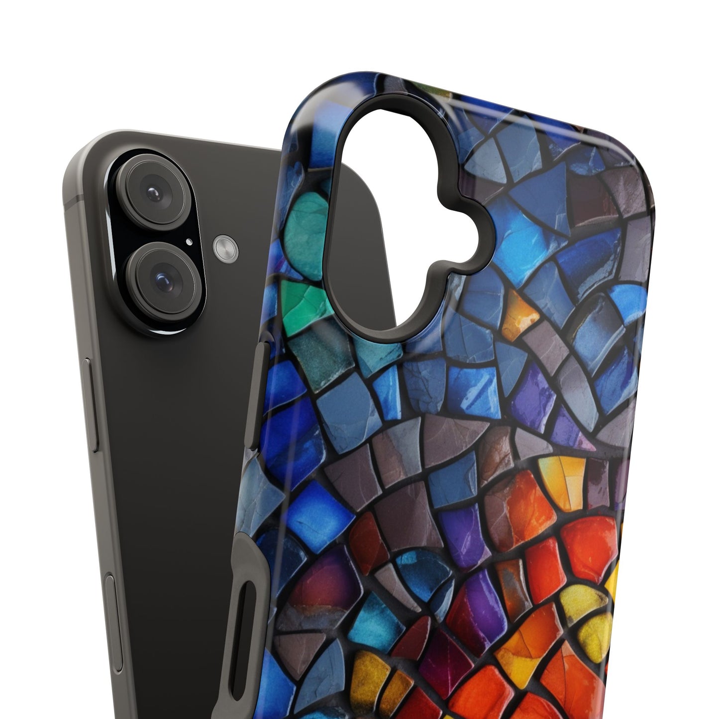 Stained Glass Impact-Resistant Phone Case, Colorful Phone Cover