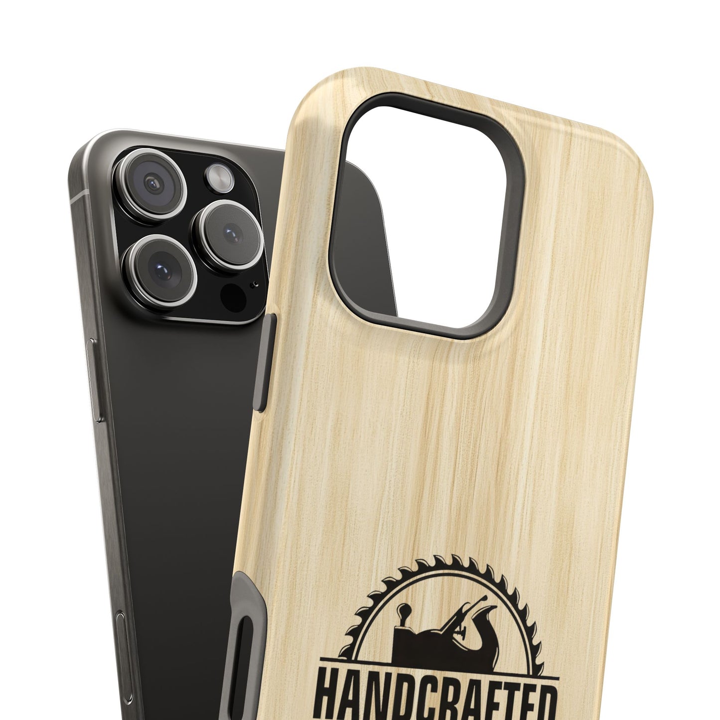 Handcrafted Woodworking Logo Magnetic Phone Cases