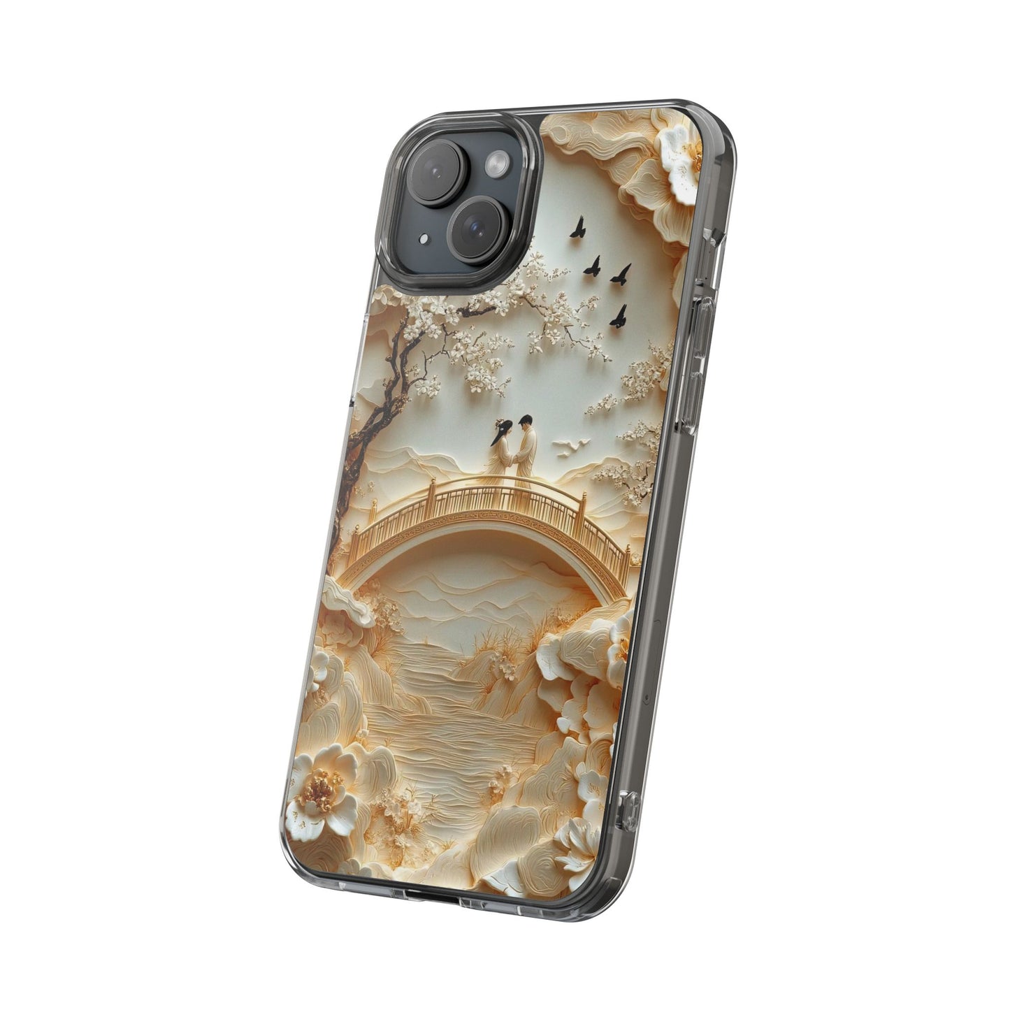 Romantic Couple 3D Effect Clear Cases,  Artistic Protective Cover