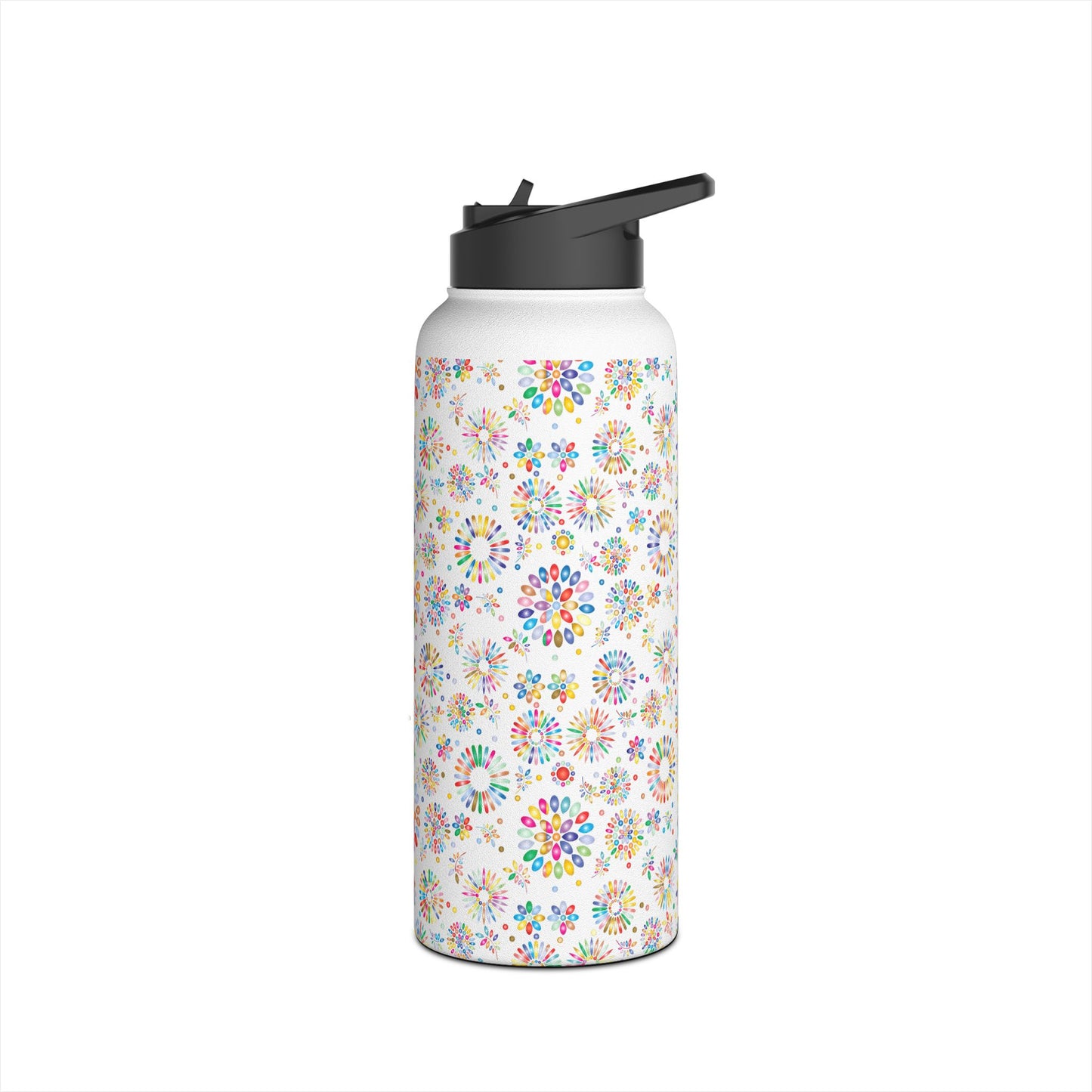 Vibrant Vibes Stainless Steel Water Bottle, Standard Lid