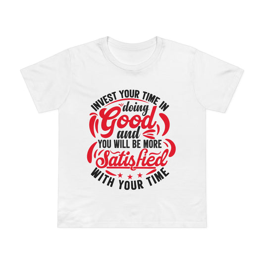 Inspirational Women's Maple Tee – Invest Your Time in Doing Good