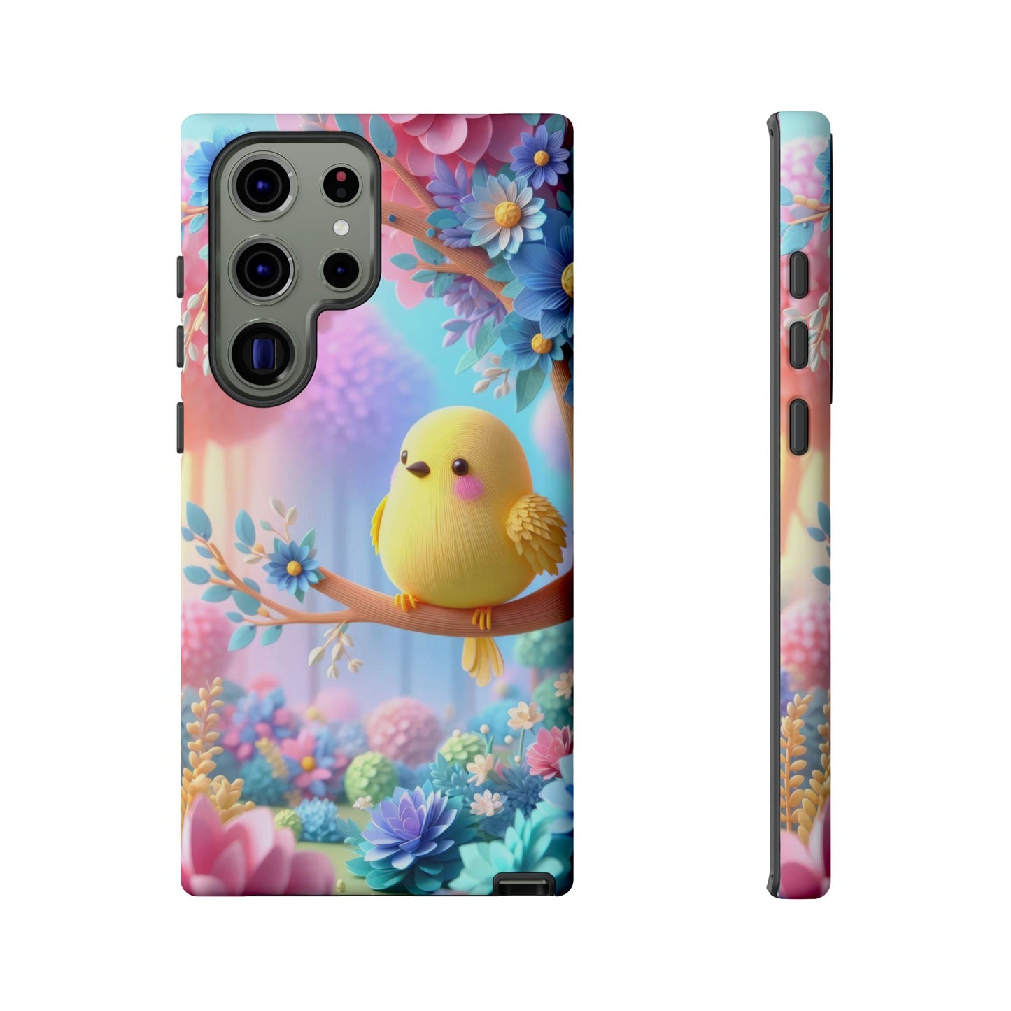 Colorful Bird Samsung Phone Case, Spring Vibe Mobile Shell