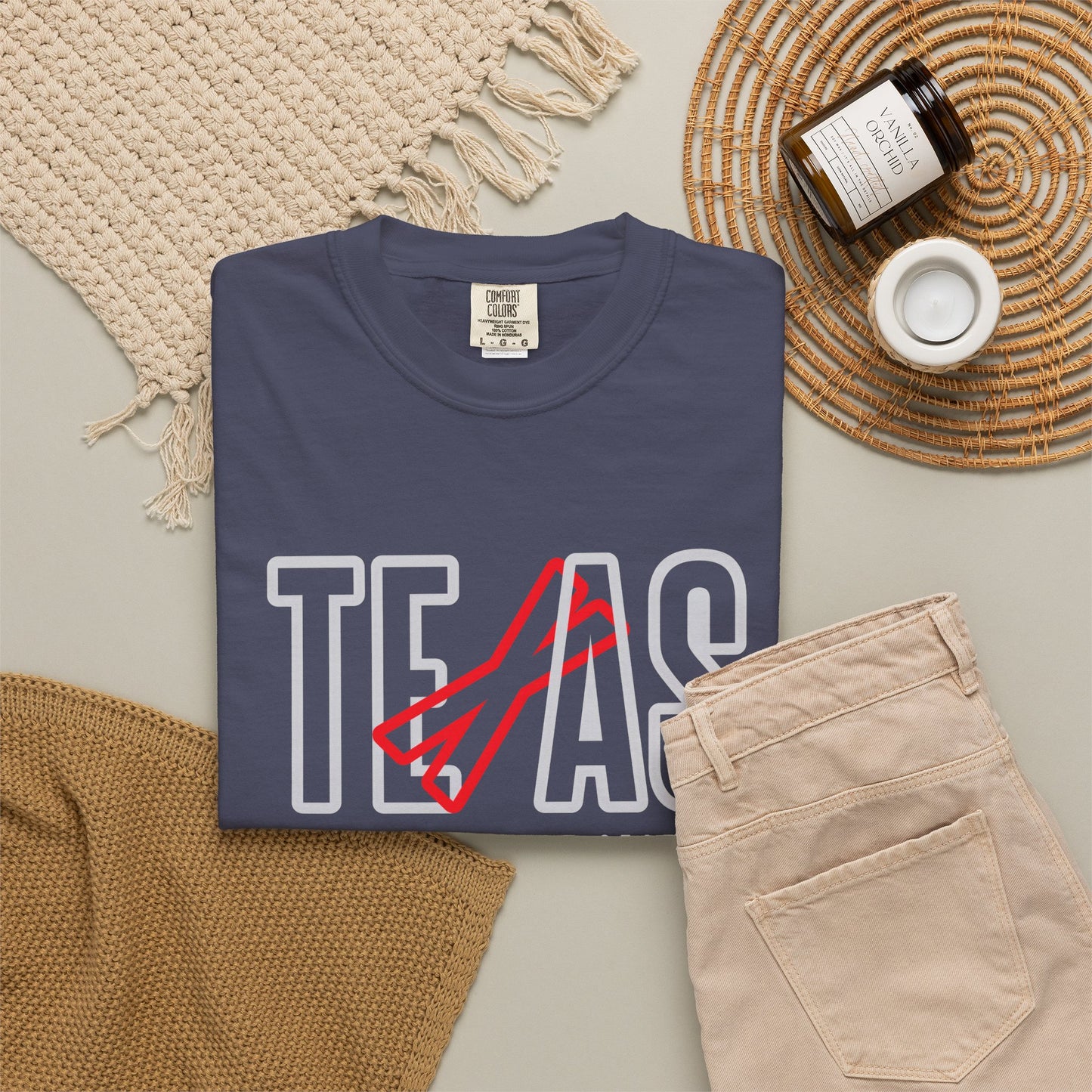 Texas Pride Unisex Garment-Dyed T-Shirt - Casual Style for State Lovers