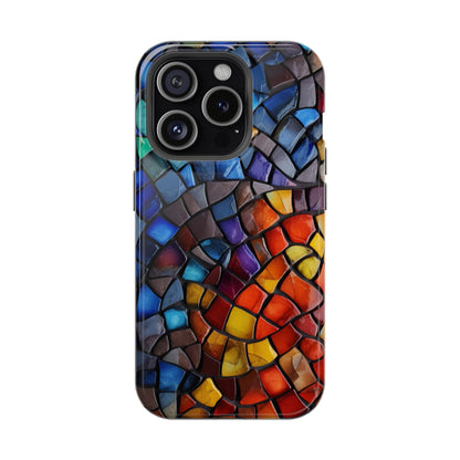 Stained Glass Impact-Resistant Phone Case, Colorful Phone Cover