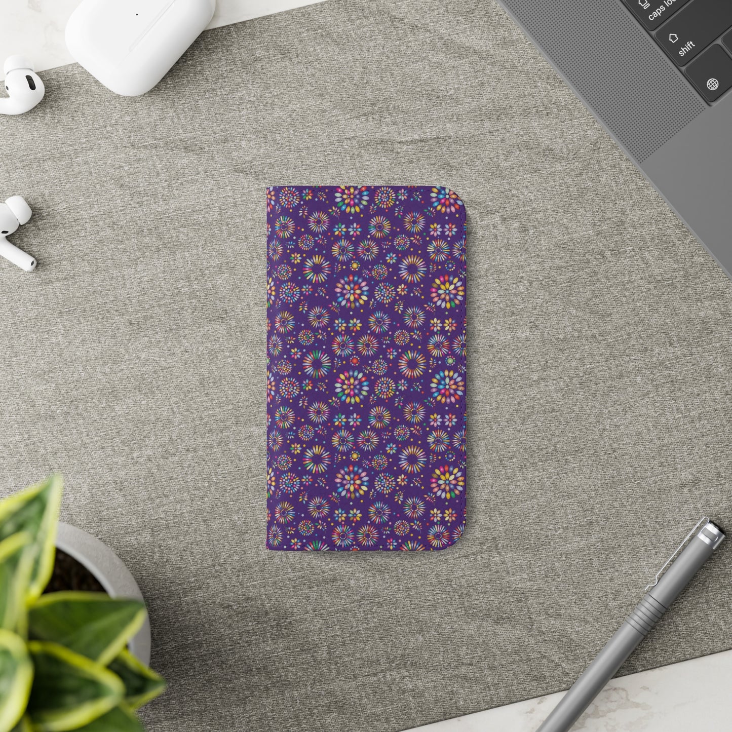 Vibrant Vibes Flip Cases / Purple