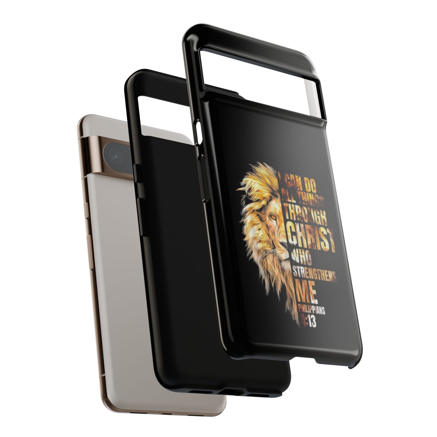 Inspirational Lion  Google Pixel Phone Case, Strength & Faith, Christian Accessories