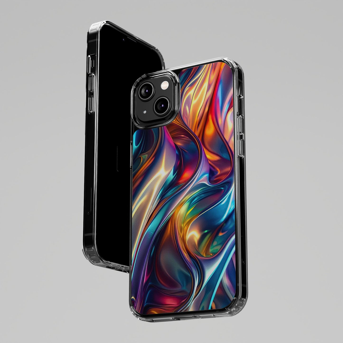 Colorful Clear Case for iPhone – Abstract Art Design