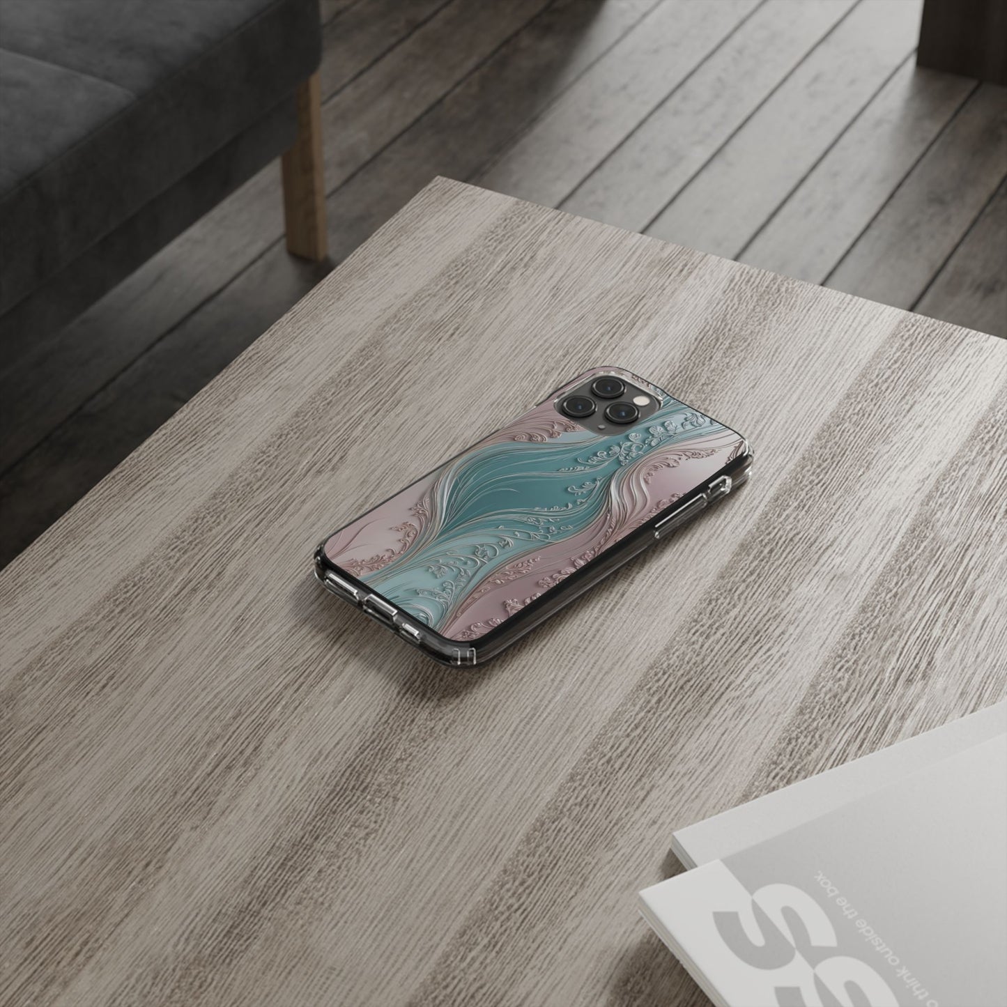Elegant Clear Phone Cases,  Abstract Design