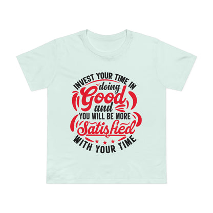 Inspirational Women's Maple Tee – Invest Your Time in Doing Good