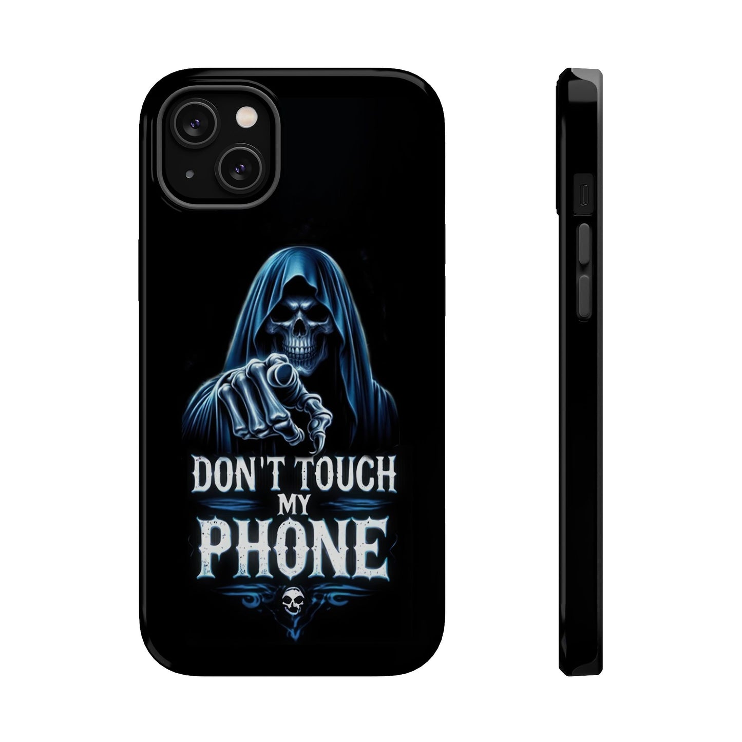 Gothic Magnetic iPhone Case: Don't Touch My Phone