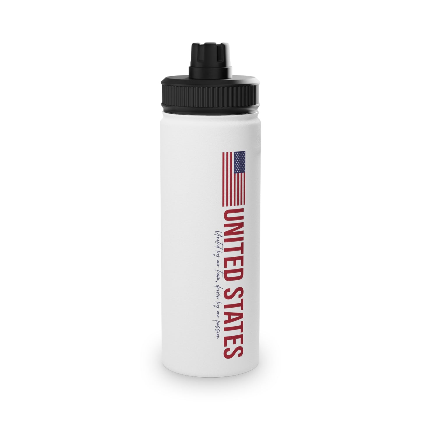 One Nation, One Dream Stainless Steel Water Bottle, Sports Lid