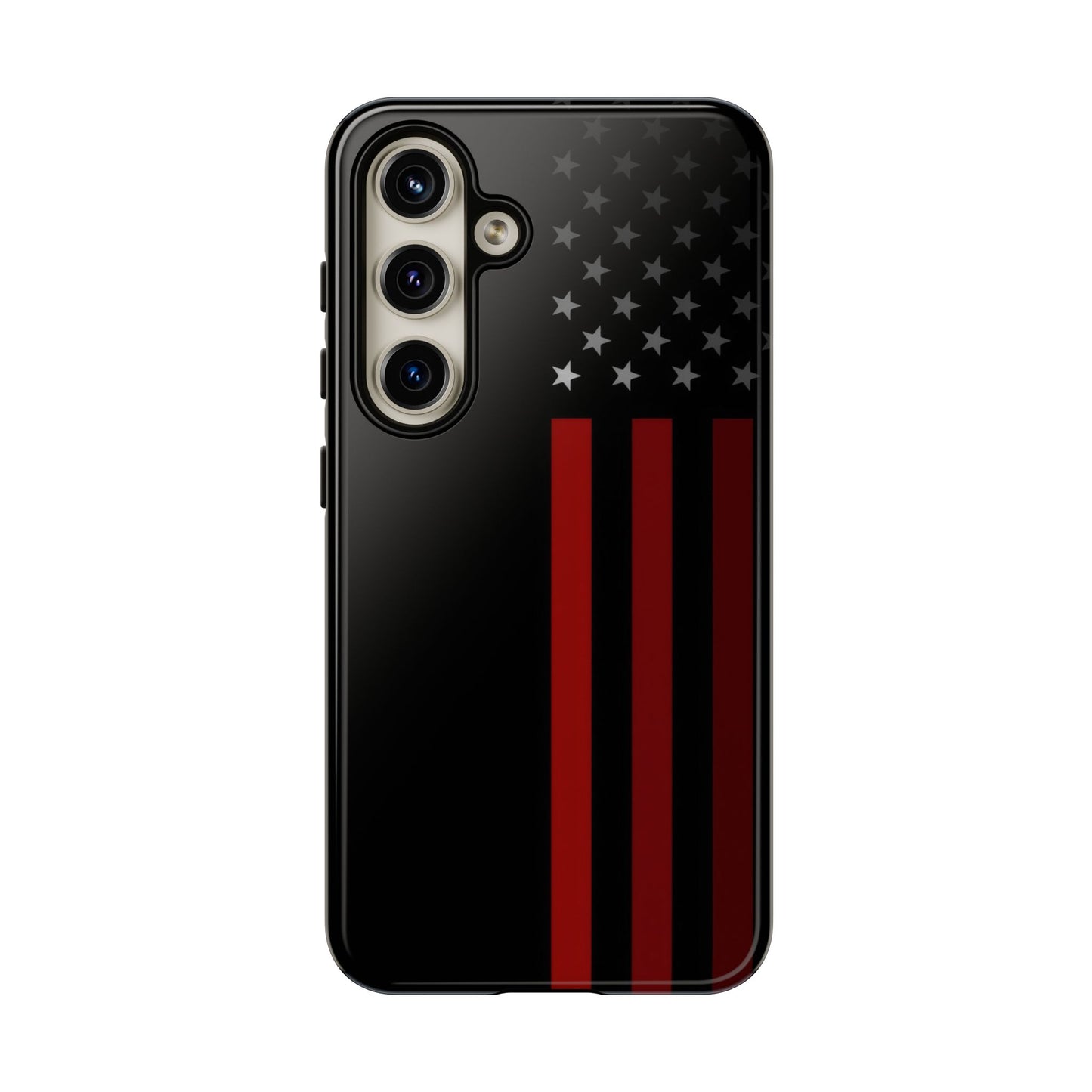 Patriotic Samsung Tough Cases, Red Line American Flag Phone Cover