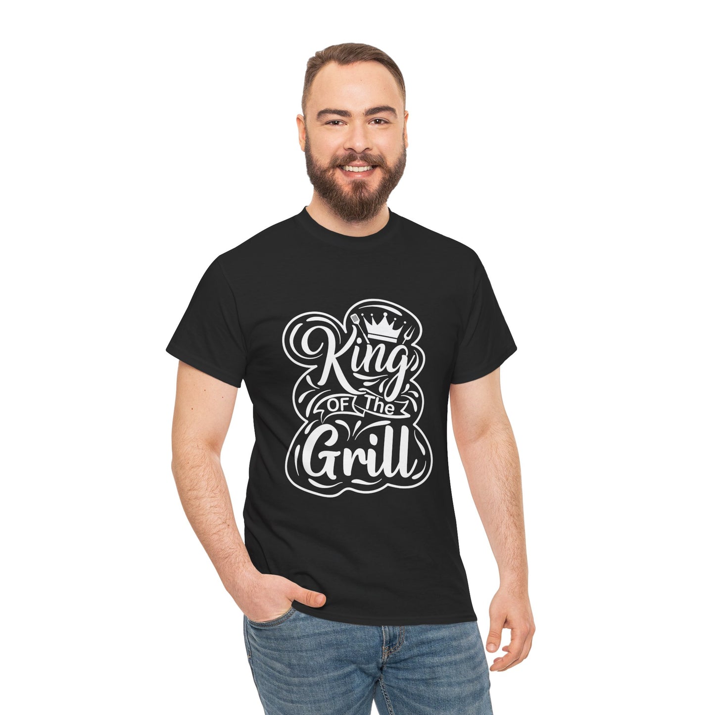 King of the Grill Heavy Cotton Tee - Perfect Gift for BBQ Lovers