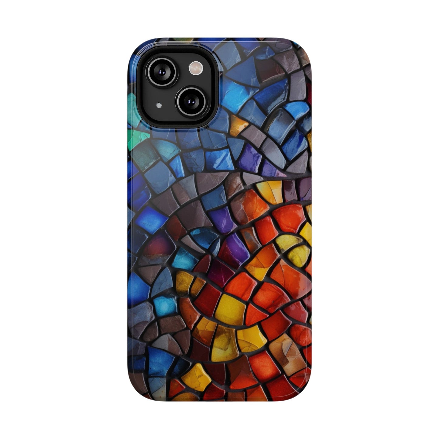 Stained Glass Impact-Resistant Phone Case, Colorful Phone Cover