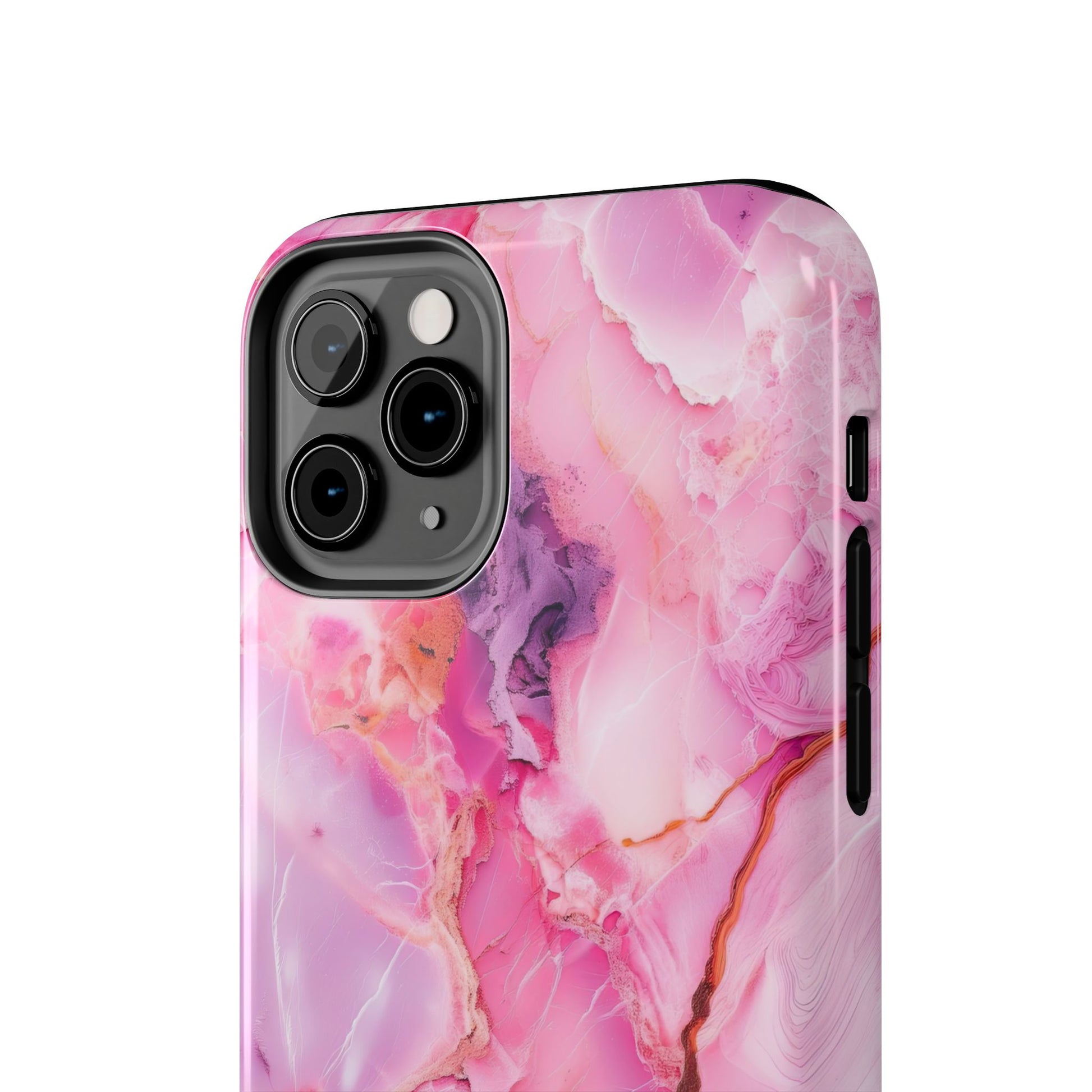 Pink Marble Tough Cases for iPhone, Stylish Protective Covers
