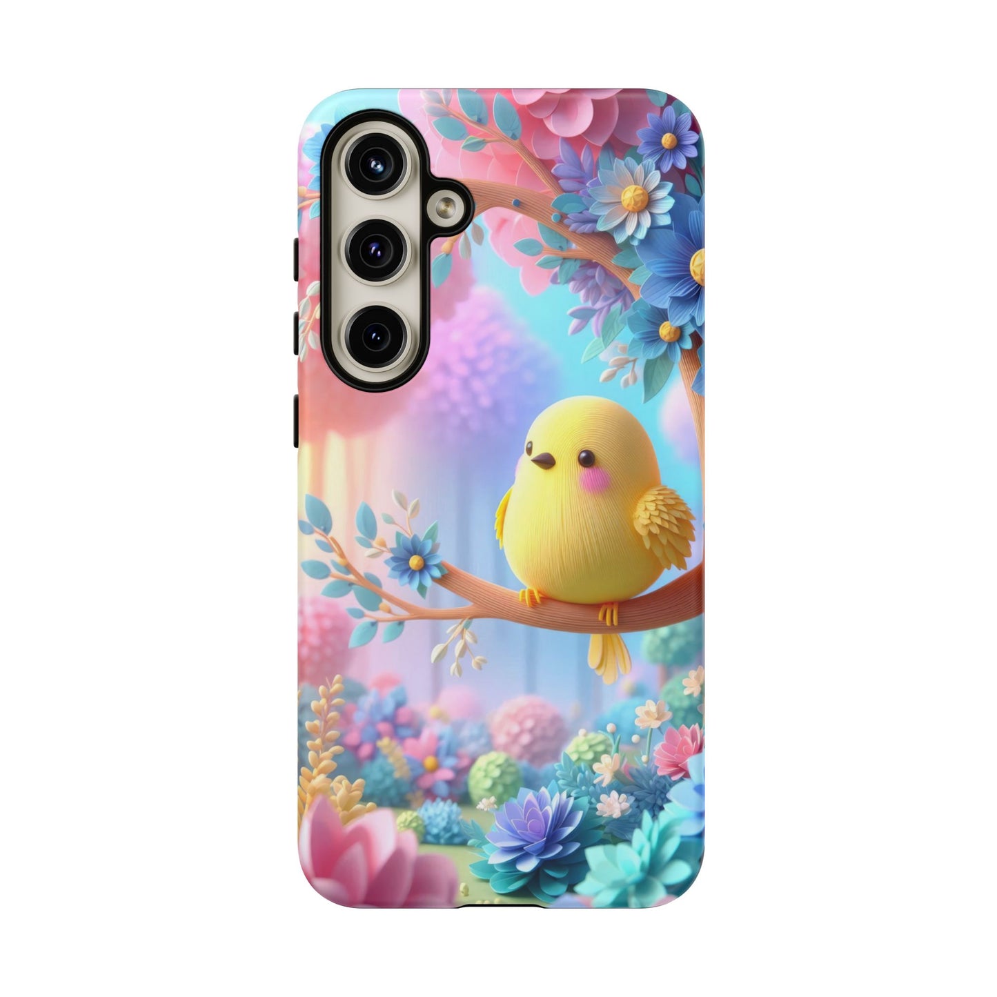Colorful Bird Samsung Phone Case, Spring Vibe Mobile Shell