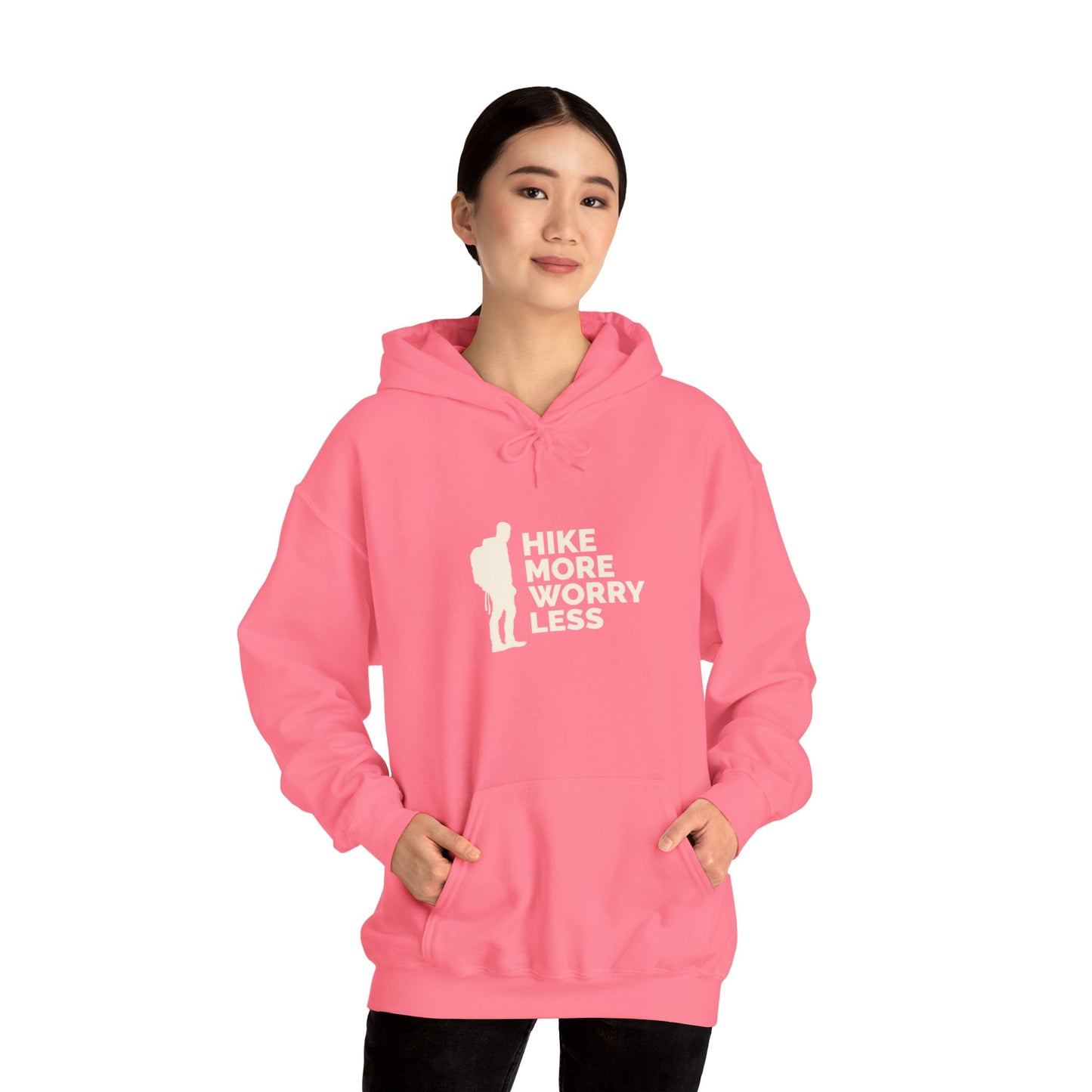 Hike More Worry Less Unisex Heavy Blend™ Hooded Sweatshirt