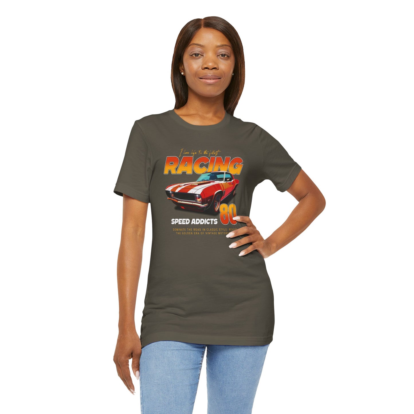 I Live Life To The Fullest Racing Speed Addicts Unisex Jersey Short Sleeve Tee