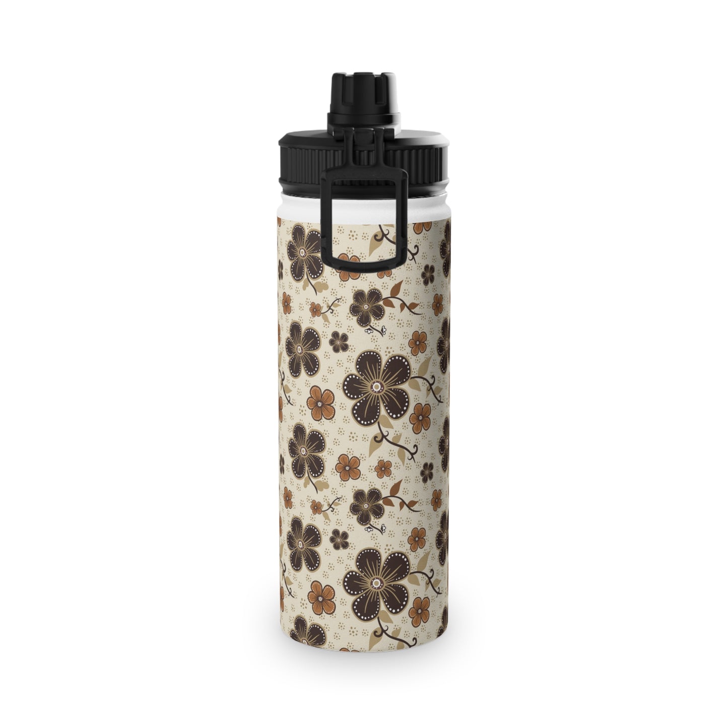 Timeless Elegance Stainless Steel Water Bottle, Sports Lid / Beige