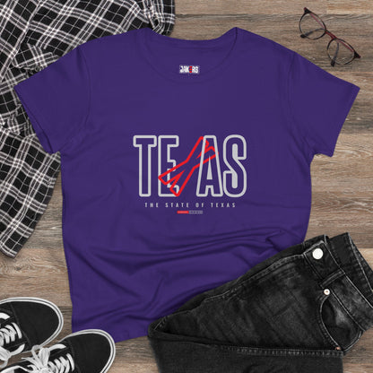 Texas State Graphic Women's Midweight Cotton Tee