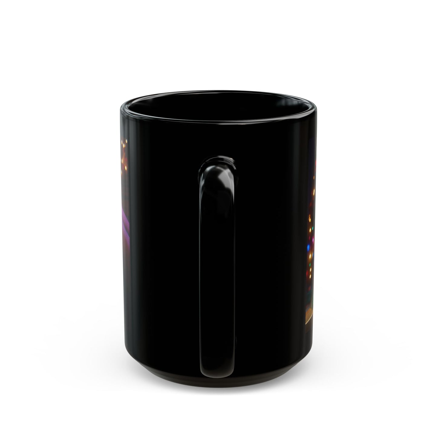 Sneaky Santa Black Mug - 11oz, 15oz