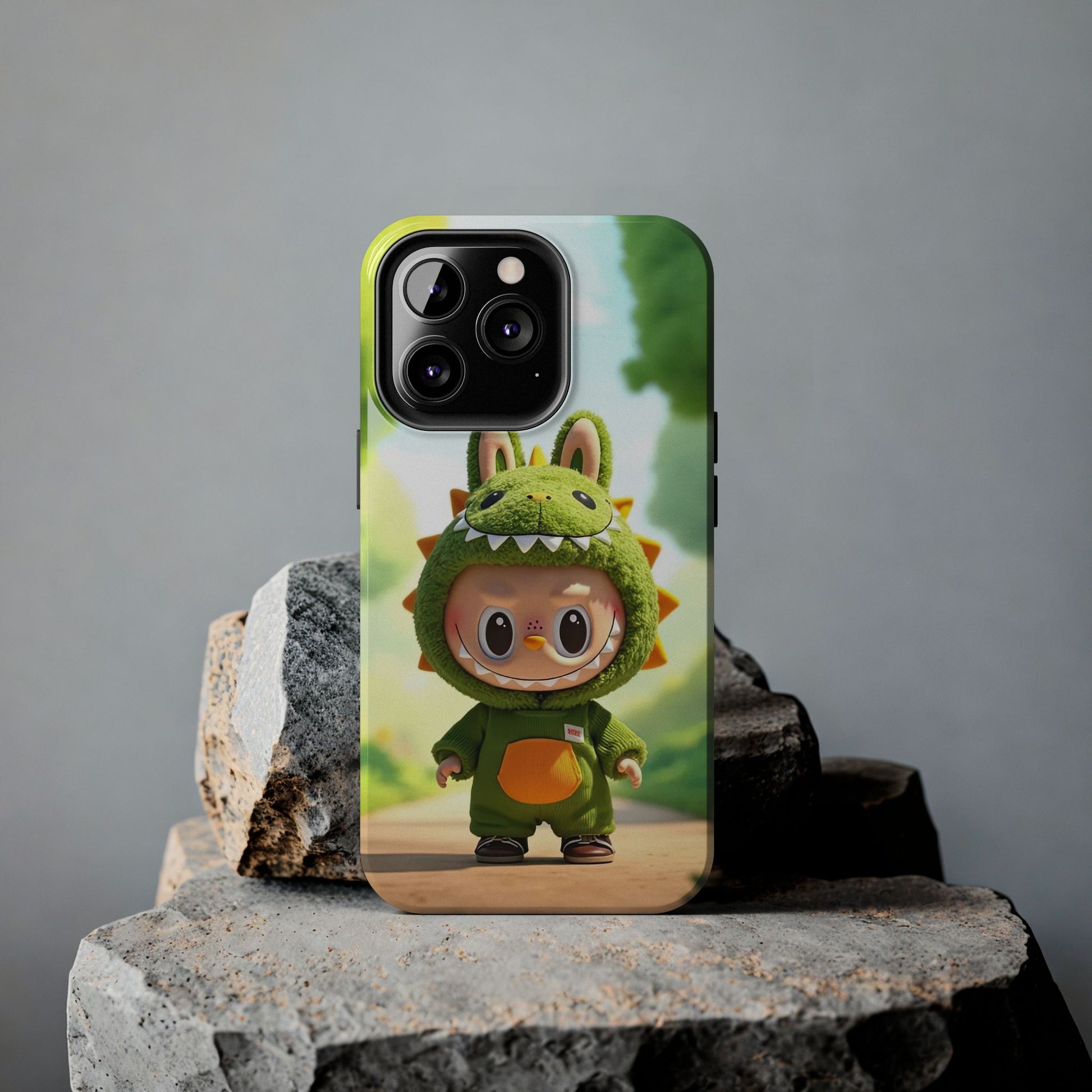 The Monsters Tough Case for iPhone Models – Playful Dinosaur Design, Dual Layer Protective Cover, Fun Mobile Accessory